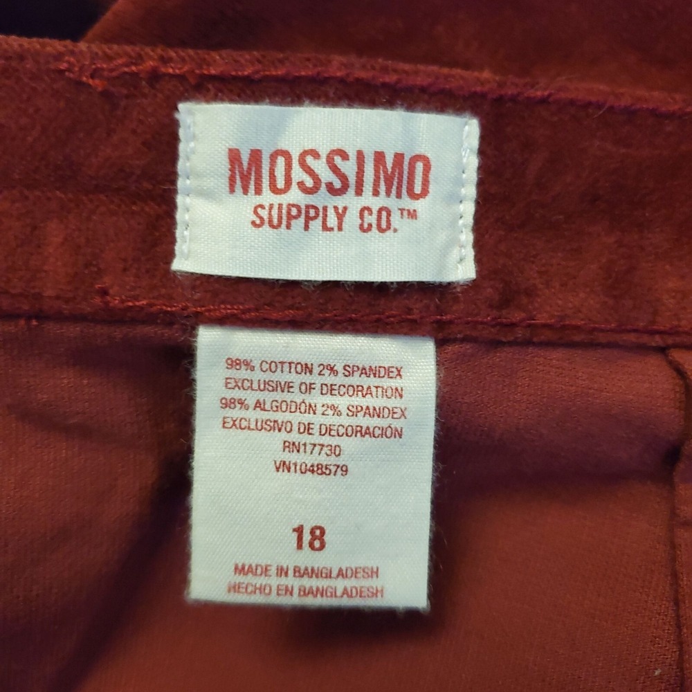 Mossimo Supply Co. Faux Suede Studded Mini Skirt Burgundy Women's Plus Size 18 - Picture 4 of 9